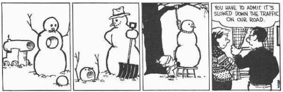 Calvin Hobbes Snowman Cartoons Funny Biz